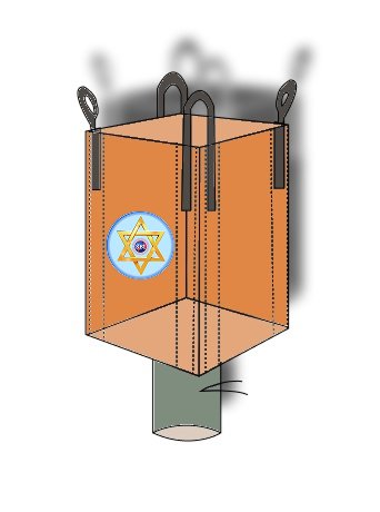 Circular Bag with Cross Loop Open Top / Bottom Spout